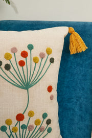 Nurture India Dandelion Dreams Embroidered Cushion Cover 16x16