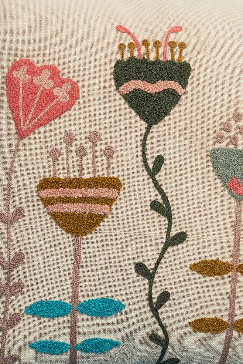 Nurture India Abstract Embroidered Cushion Cover