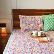 local-kala-gulabi-jaal-handblock-bedsheet-100x108-inches