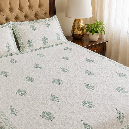 aenak-sea-green-blossom-handblock-reversible-quilted-bedcover-set