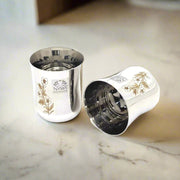 Stainless Steel Laser-Printed Goblet Glass Set – Drinking Tumbler