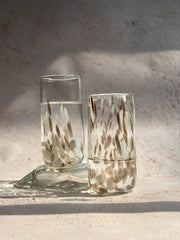 Nurture India Vintage White Gold Highball Glasses 4-Piece Set