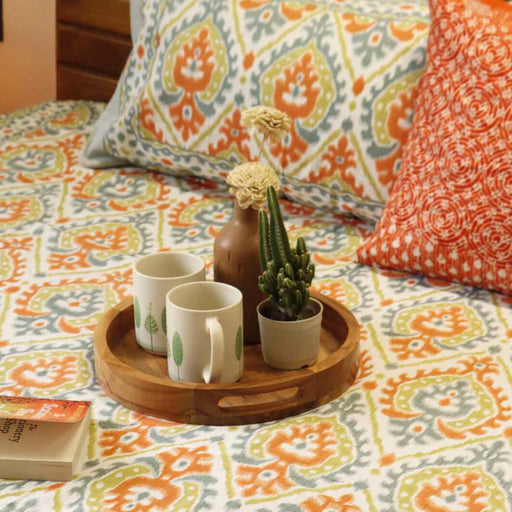 local-kala-ikkat-orange-big-flat-i-fitted-bedsheet-108x108-inches