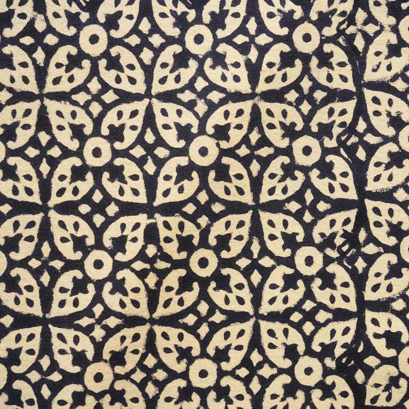 local-kala-hand-block-kalamkari-black-bedsheet-90x108-inches