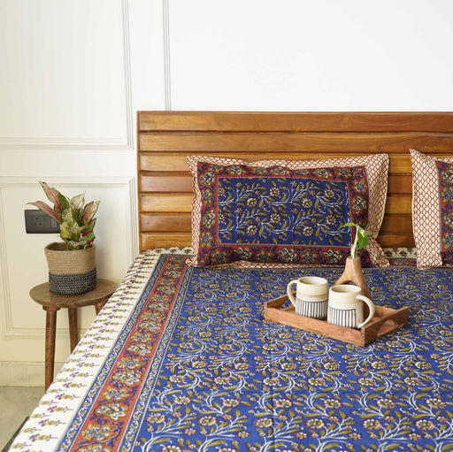 local-kala-kalamkari-blue-flat-fitted-bedsheet-90x108-inches