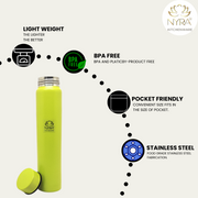 Stainless Steel Single Wall Pocket Water Bottle  – Water Bottle
