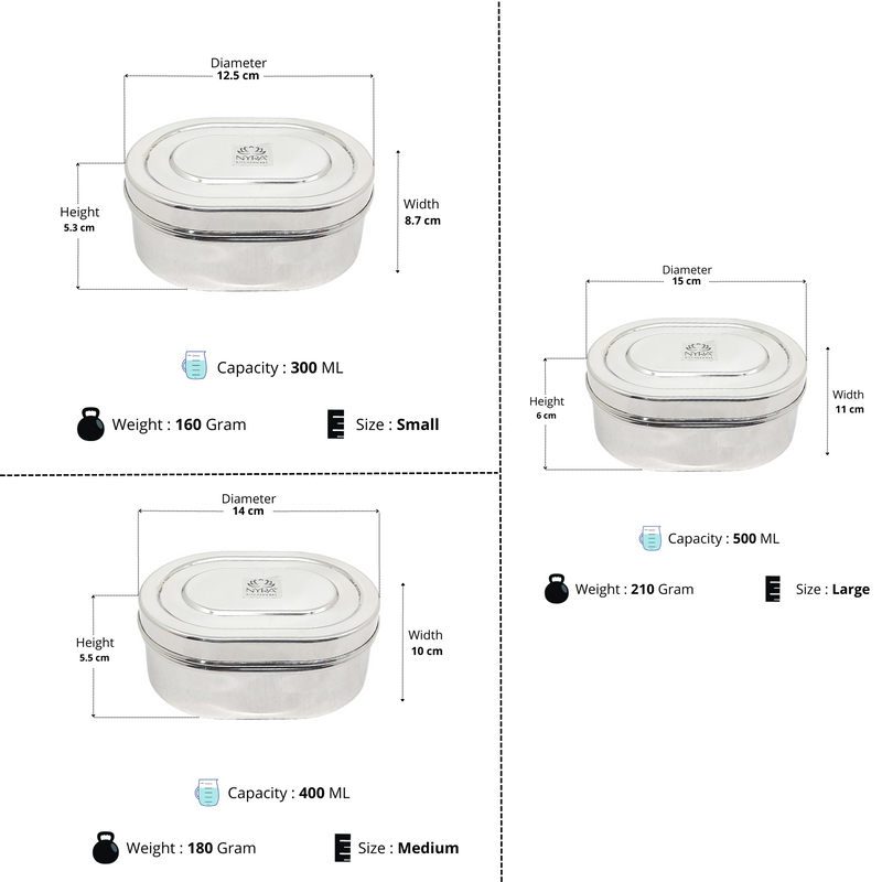 Capsule Shaped Multi-Purpose Stainless Steel Food Storage Container – Storage Container