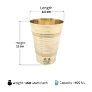 Brass Water Glass (Pital Tumbler) – Drinking Tumbler