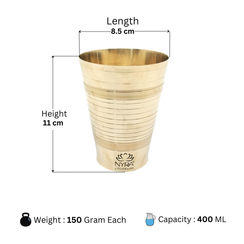 Brass Water Glass (Pital Tumbler) – Drinking Tumbler