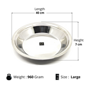 Stainless Steel Solid Parat for Dough/Flour Kneading - Heavy Gauge Atta Parat – Kitchen Utensil