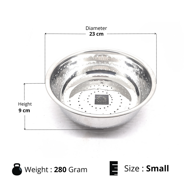Stainless Steel Rice, Fruits & Vegetables Basin Strainer/Colander – Kitchen Utensil