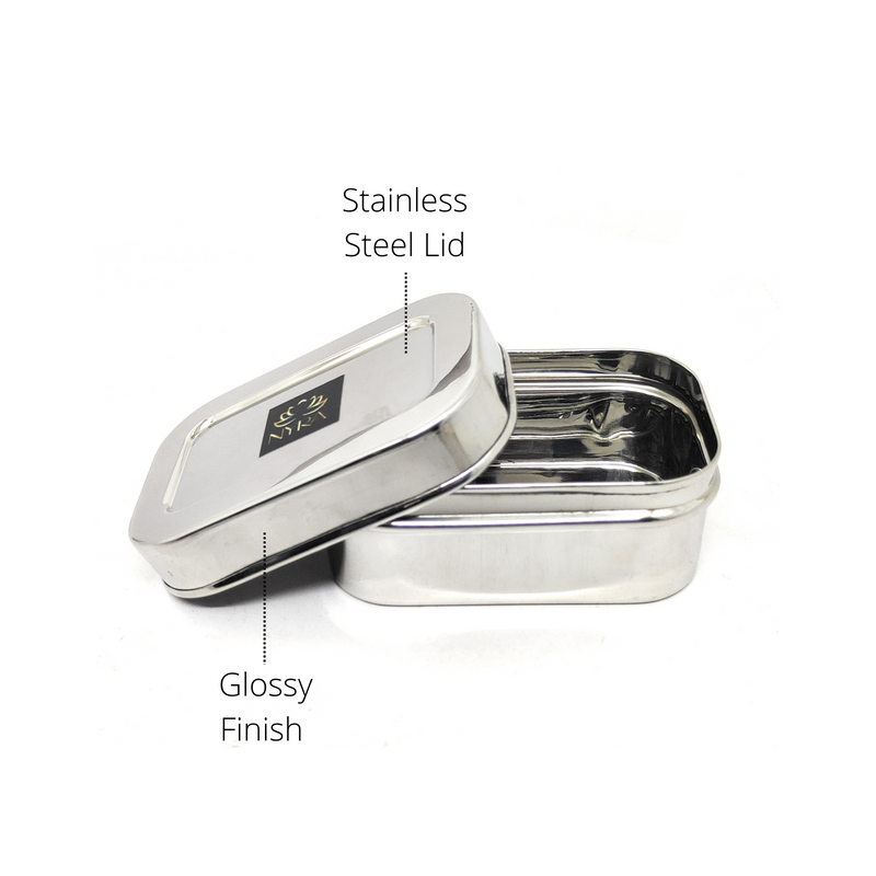 Stainless Steel Mini Rectangle Storage Box/Containers With Lid – Storage Container