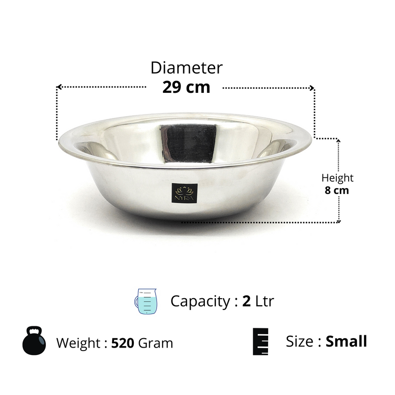 Stainless Steel Deep Mixing Bowl – Serving Bowl
