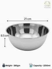 Stainless Steel Round Mixing & Serving Bowl – Serving Bowl