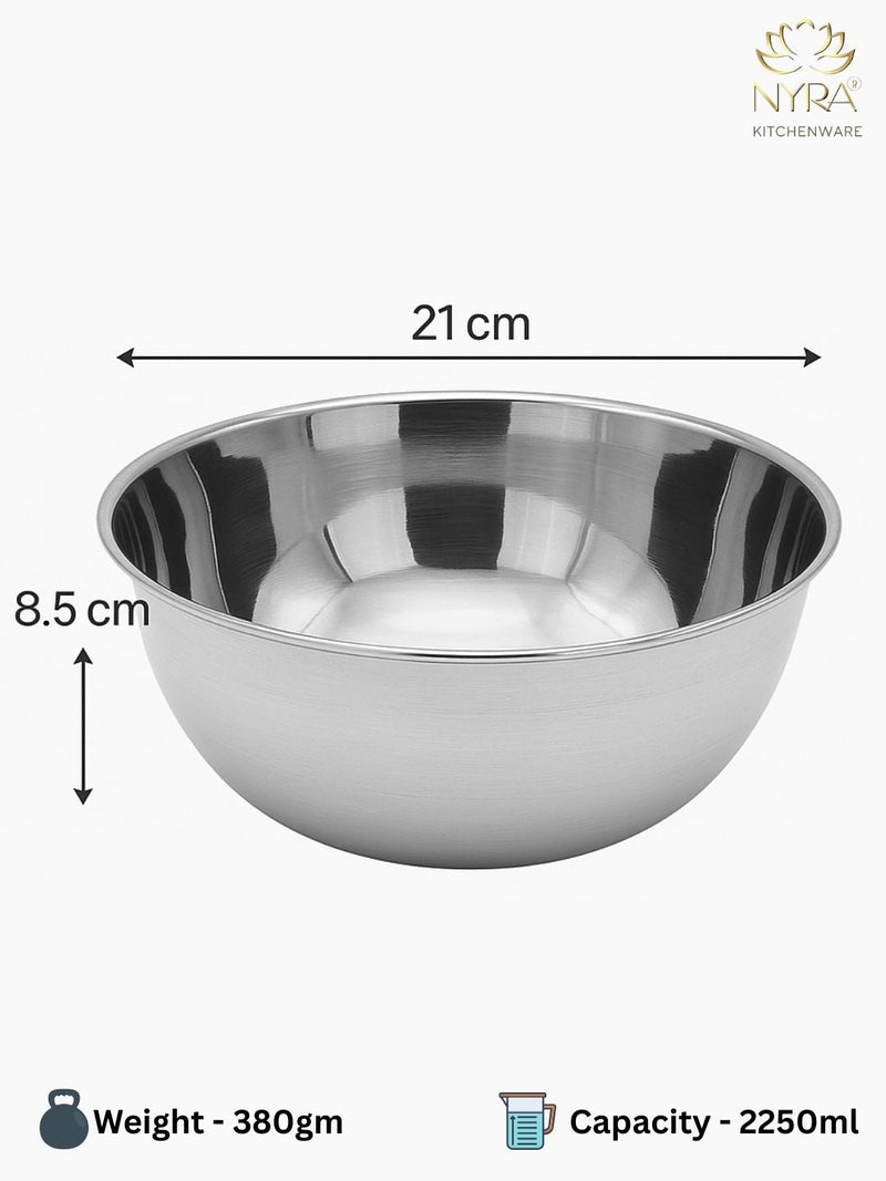 Stainless Steel Round Mixing & Serving Bowl – Serving Bowl