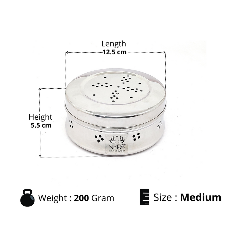Stainless Steel Round Dibbi/Dabba – Kitchen Utensil