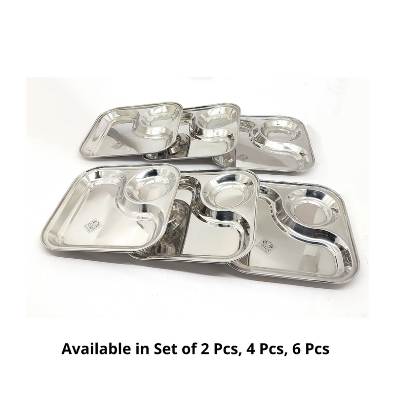 Stainless Steel 2-in-1 Snack Plate – Kitchen Utensil