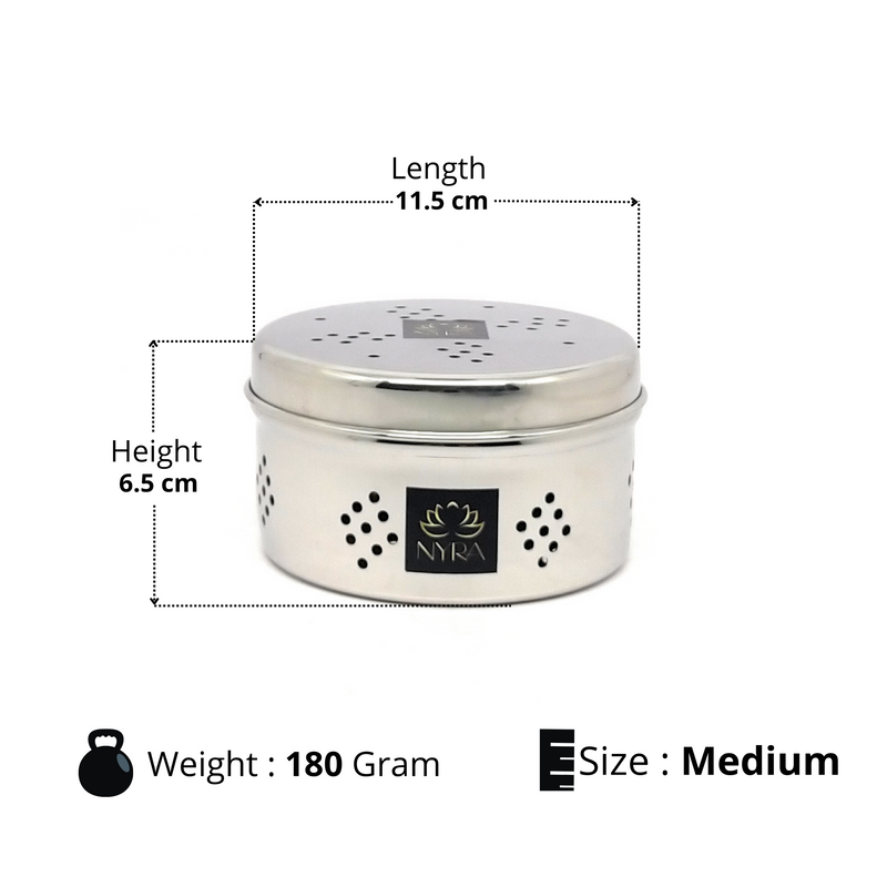 Stainless Steel Coriander Storage Box with Air Ventilation Holes – Storage Container