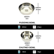 Stainless Steel Premium Thali/Dinner Set of 7-Pieces 