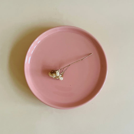 Blush Pink Snack Plates Ceramic Kitchenware