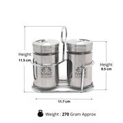 Elegant Stainless Steel and Glass Salt & Pepper Sprinkler – Drinking Tumbler