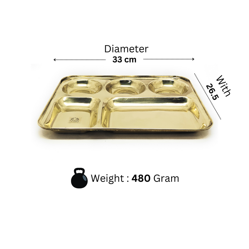 Traditional Brass Bhojan Thali – Kitchen Utensil