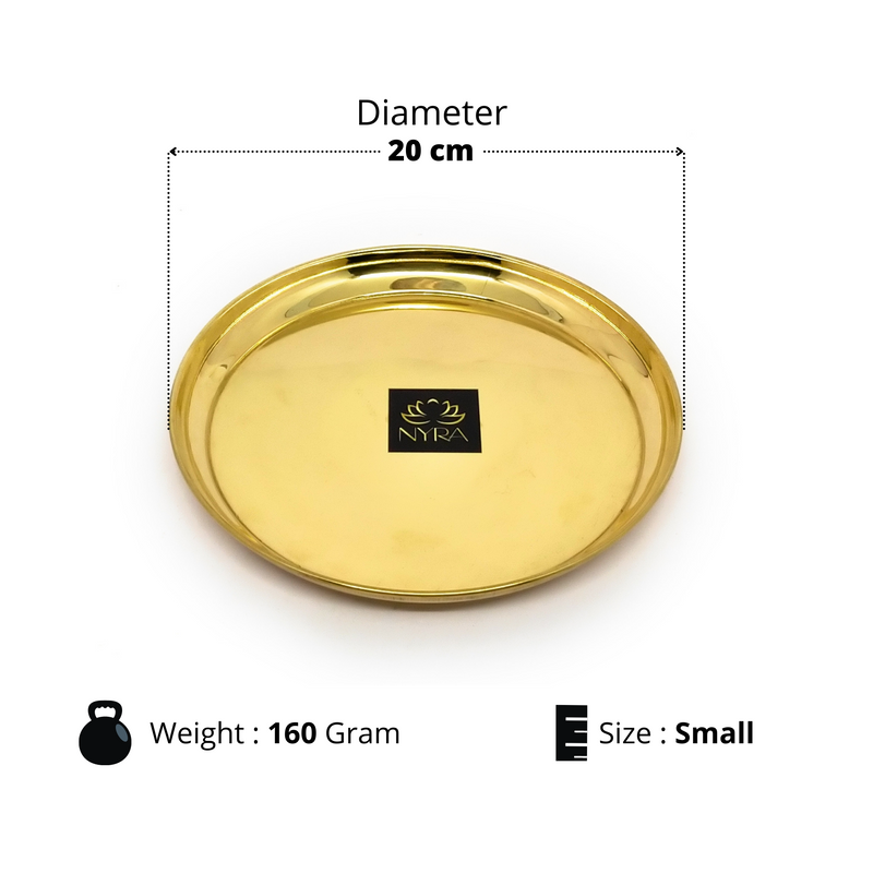Pure Brass Pooja Thali – Serving Plate