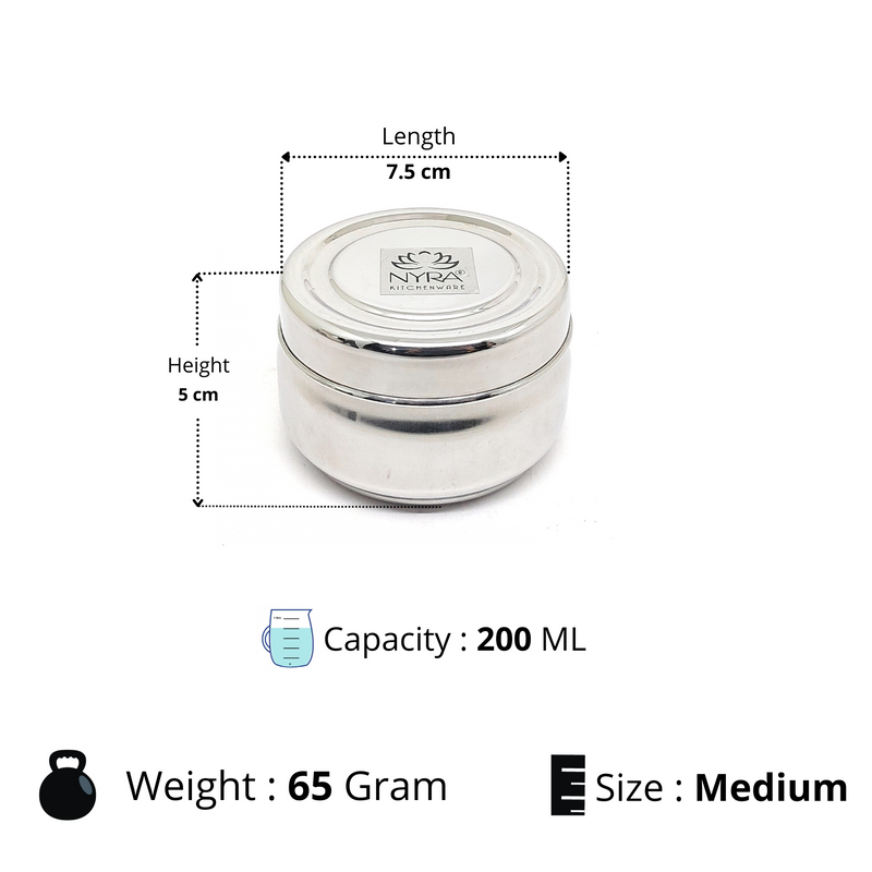 Stainless Steel Mini Containers Set - 3-Piece – Storage Container