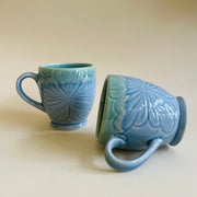 Azure Blossom Mugs Set Of 2