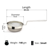 Stainless Steel Deep Fryer Strainer with Fine Mesh & Wire Handle – Kitchen Utensil
