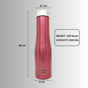 Premium Stainless Steel Pink Fridge/Refrigerator Water Bottle – Water Bottle