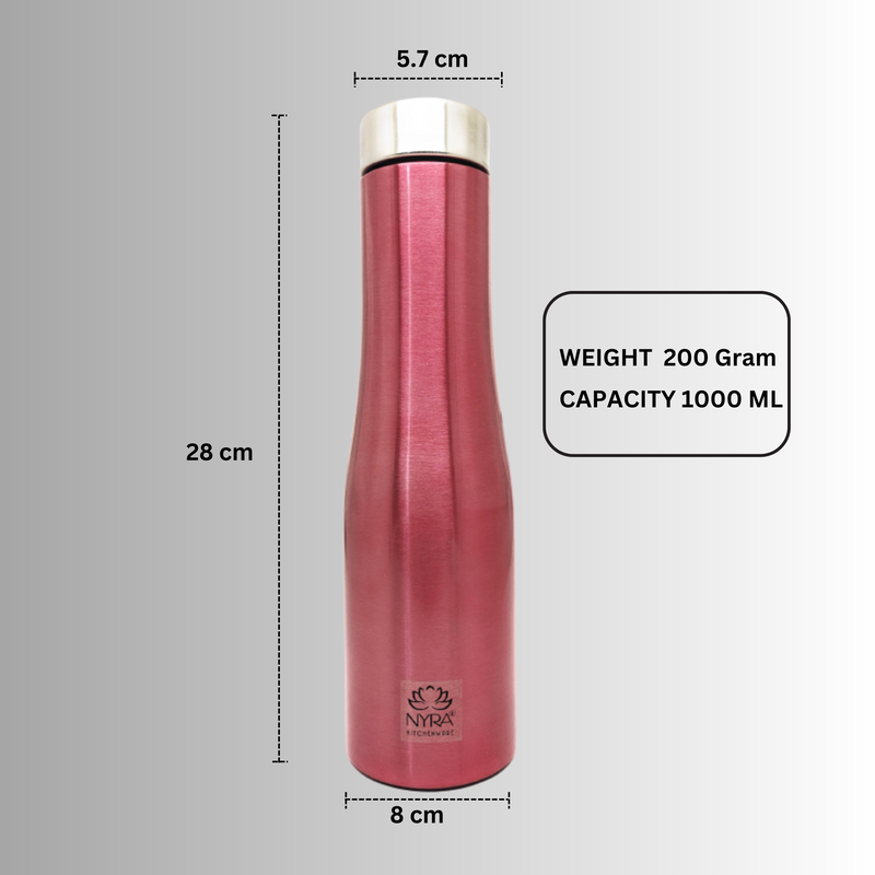 Premium Stainless Steel Pink Fridge/Refrigerator Water Bottle – Water Bottle