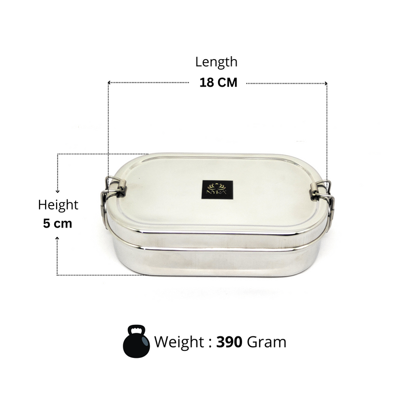 Stainless Steel Rectangular Lunch Box – Storage Container