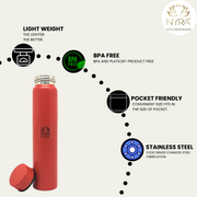 Stainless Steel Single Wall Pocket Water Bottle  – Water Bottle