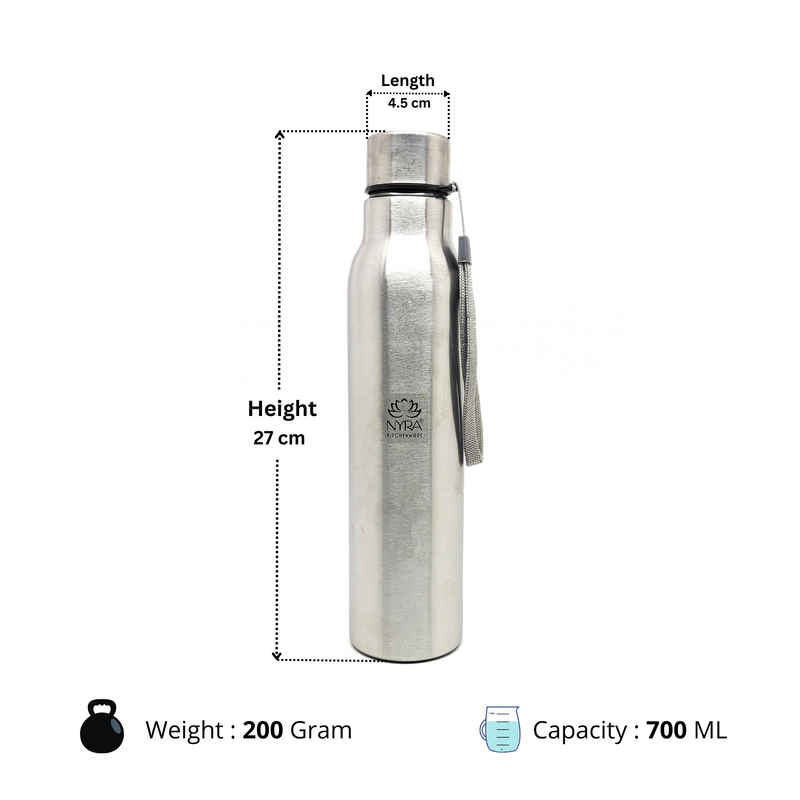 Stainless Steel Single-Walled Water Bottle with a String – Water Bottle