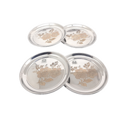 Stainless Steel Quarter Plate/Stainless Steel Flower Design Lazer Print/ – Kitchen Utensil