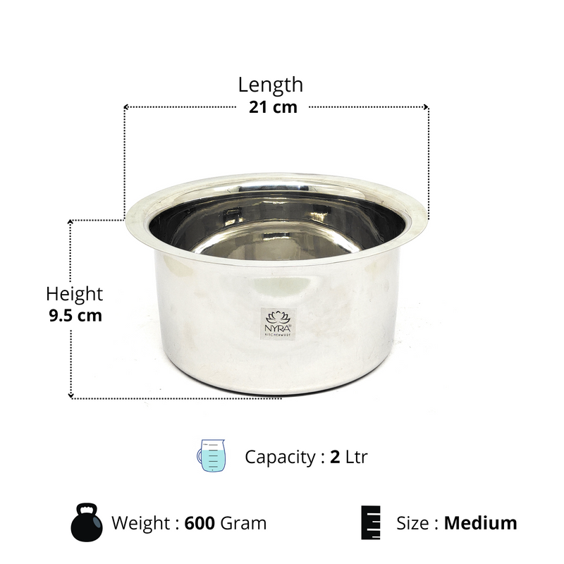 Induction Compatible Stainless Steel Tope Set (2 Pcs) – Kitchen Utensil