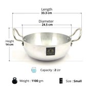 Aluminium Induction Base Kadhai 