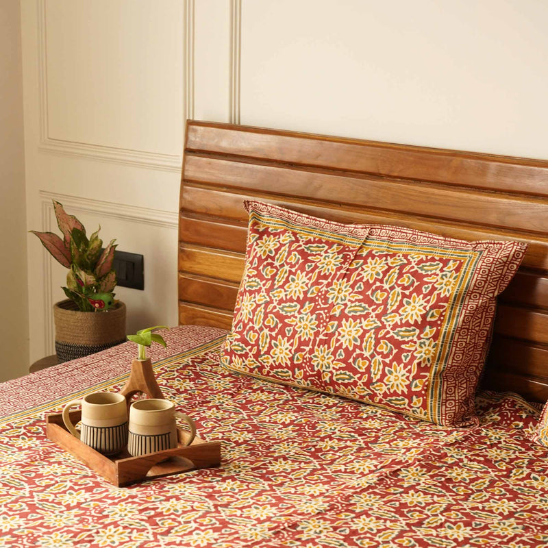 local-kala-dabu-flat-fitted-bedsheet-90x108-inches