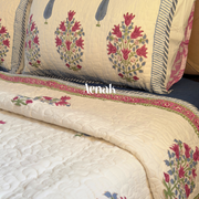 aenak-magenta-boota-handblock-printed-reversible-quilted-cotton-bedcover-set