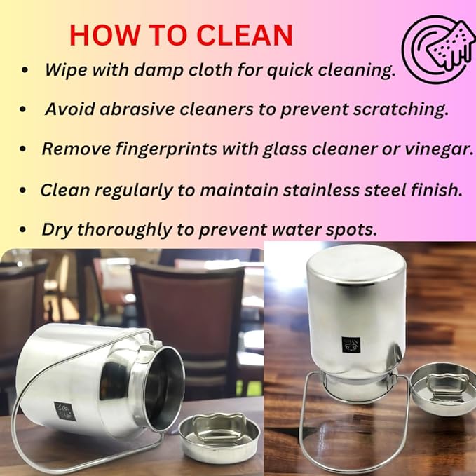 Premium Stainless Steel Milk & Oil Container with Lid  – Storage Container