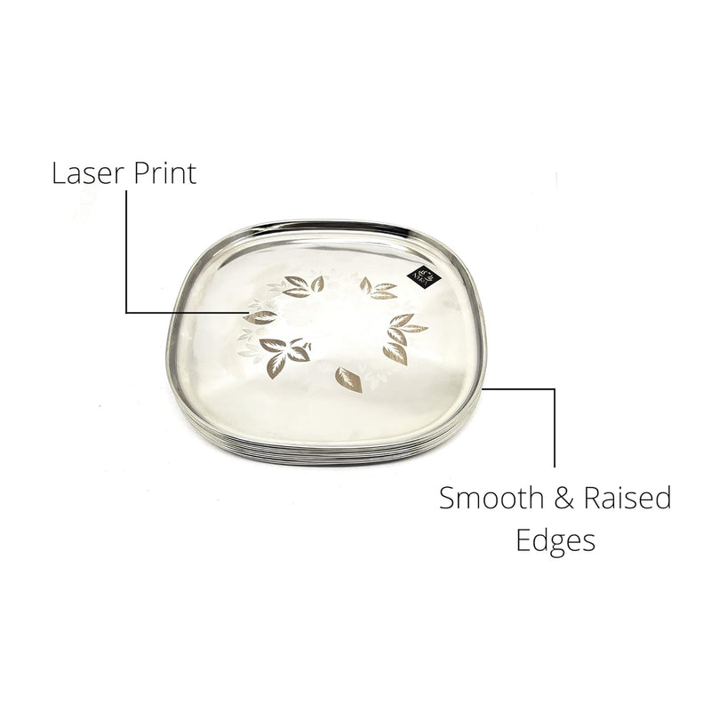 Stainless-Steel Full-Size Lunch/Dinner Plates  – Kitchen Utensil
