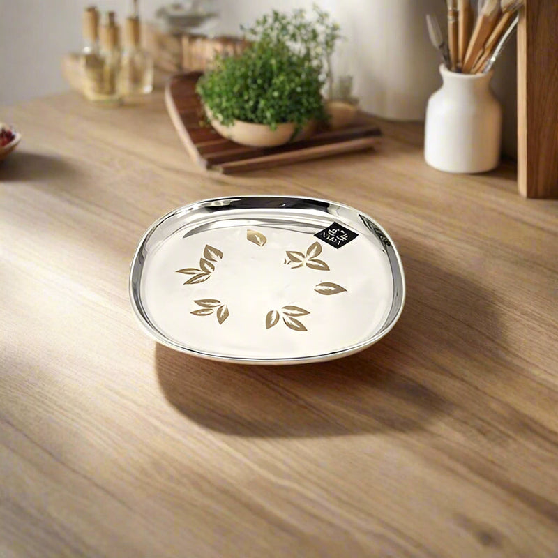 Elegant Stainless Steel Quarter Plates Set– Kitchen Utensil