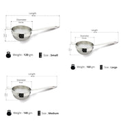 Stainless Steel Liquid Filter/Strainer (Set of 3) – Kitchen Utensil