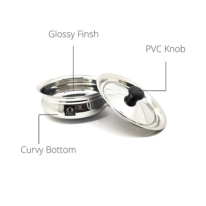 Stainless Steel Biryani Handi with Lid and PVC Knob - Cooking Handi – Cooking Handi