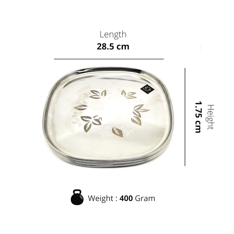 Elegant Stainless Steel Quarter Plates Set– Kitchen Utensil