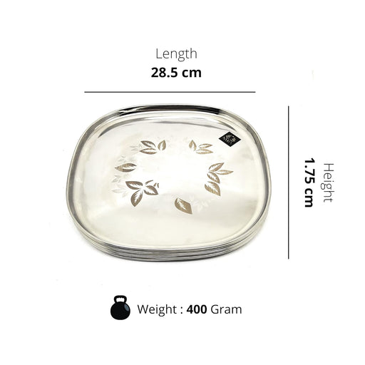 Stainless-Steel Full-Size Lunch/Dinner Plates  – Kitchen Utensil
