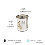 Stainless Steel Laser-Printed Goblet Glass Set – Drinking Tumbler