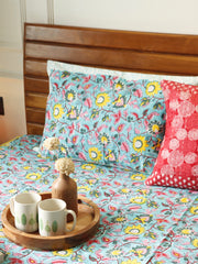 local-kala-haryali-handblock-bedsheet-100x108-inches
