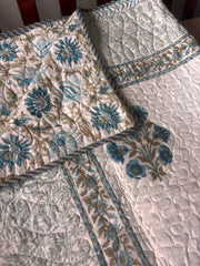 aenak-royal-indigo-buta-handblock-printed-reversible-quilted-cotton-bedcover-set-105x108